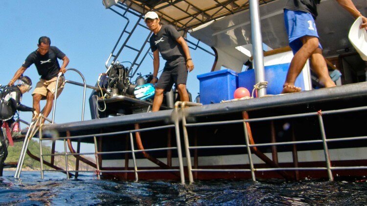 Dive deck on the Scuba Explorer Phuket luxury liveaboard